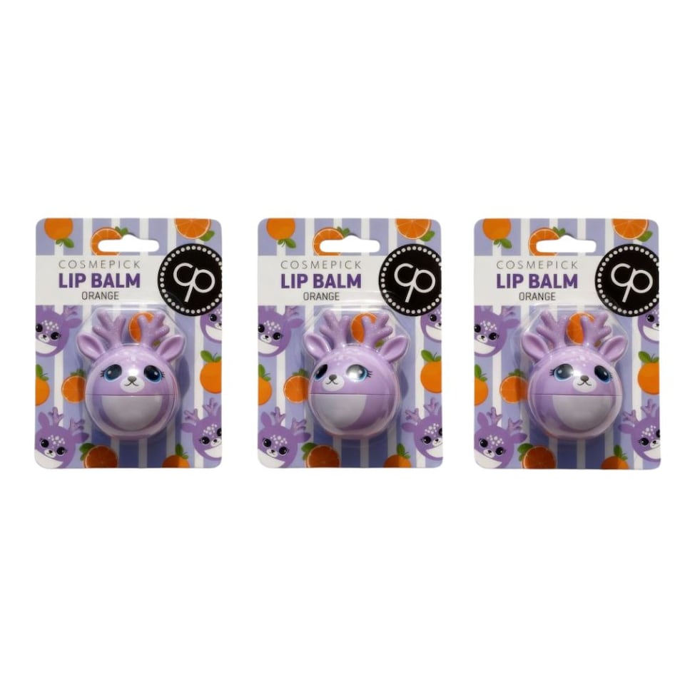 COSMEPICK Orange Reindeer Lip Balm 3 x 6g