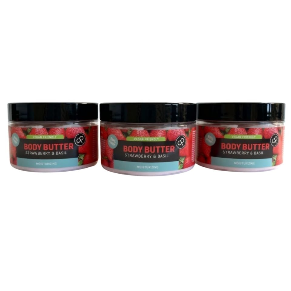 COSMEPICK Strawberry & Basil Body Butter 3 x 250ml