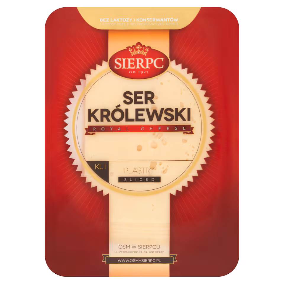Sierpc Krolewski Cheese Slices 135g