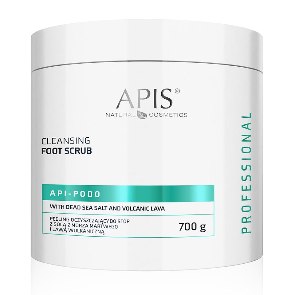 Apis API-PODO cleansing foot peeling with Dead Sea salt and volcanic lava - deeply exfoliates and smooths rough skin 700g