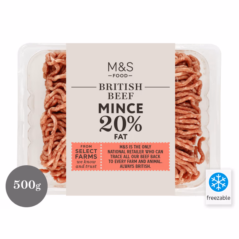 M&S British Beef Mince 20% Fat