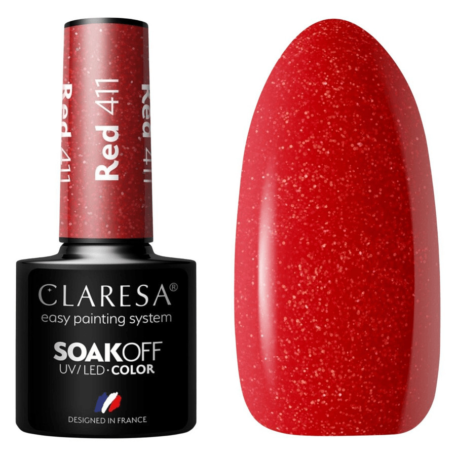Claresa Hybrid Neglelakk Red 411 5ml