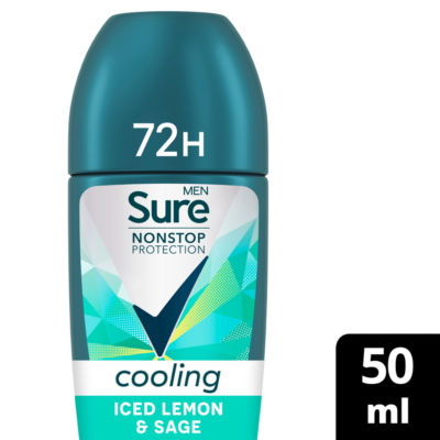 Sure Men Nonstop Protection Iced Lemon & Sage Anti-Perspirant Roll On 50 ml