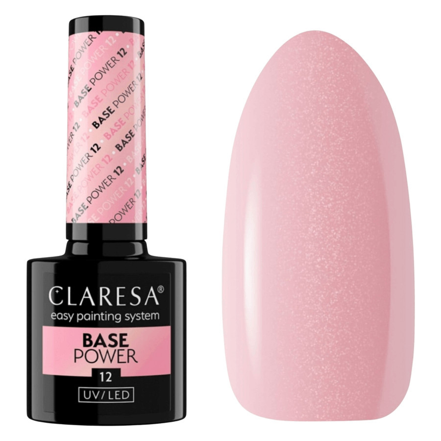 Claresa Power Base Hybrid Soak-Off 12 Nude Pink-Violet Glow 5g