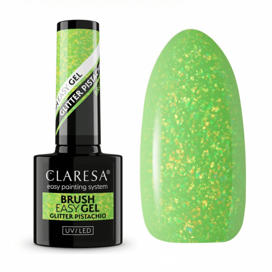 Claresa Brush Easy Gel Pistachio Glitter 5g