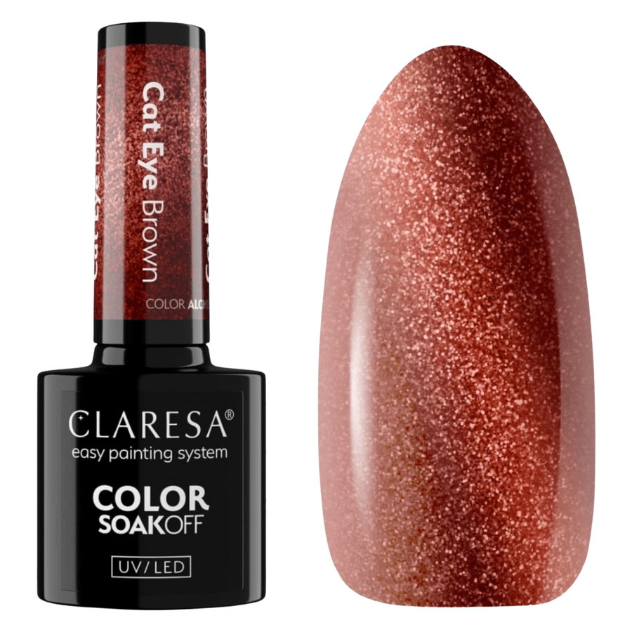 Claresa Hybrid Soak Off Nail Polish Alchemy Cat Eye Brown 5ml