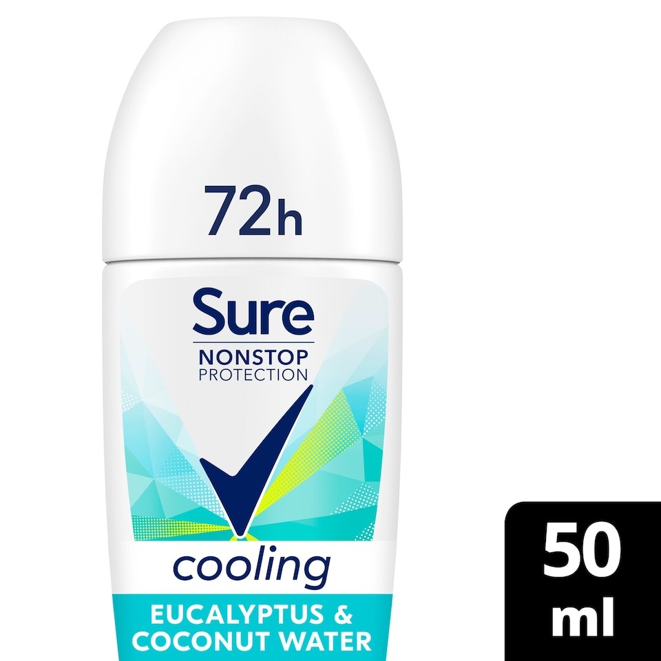 Sure Women Eucalyptus & Coconut water Scent 72h Nonstop Roll-On Antiperspirant Deodorant 50ml