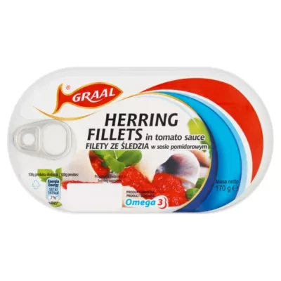 Graal Herring Fillets in Tomato Sauce 170g