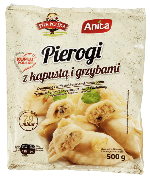 Pierogi m/Surkål og Sopp 500g Anita