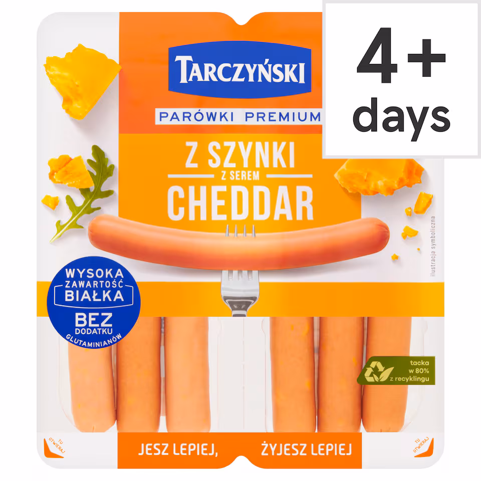 Tarczynski Ham Frankfurters with Cheddar Cheese 180g