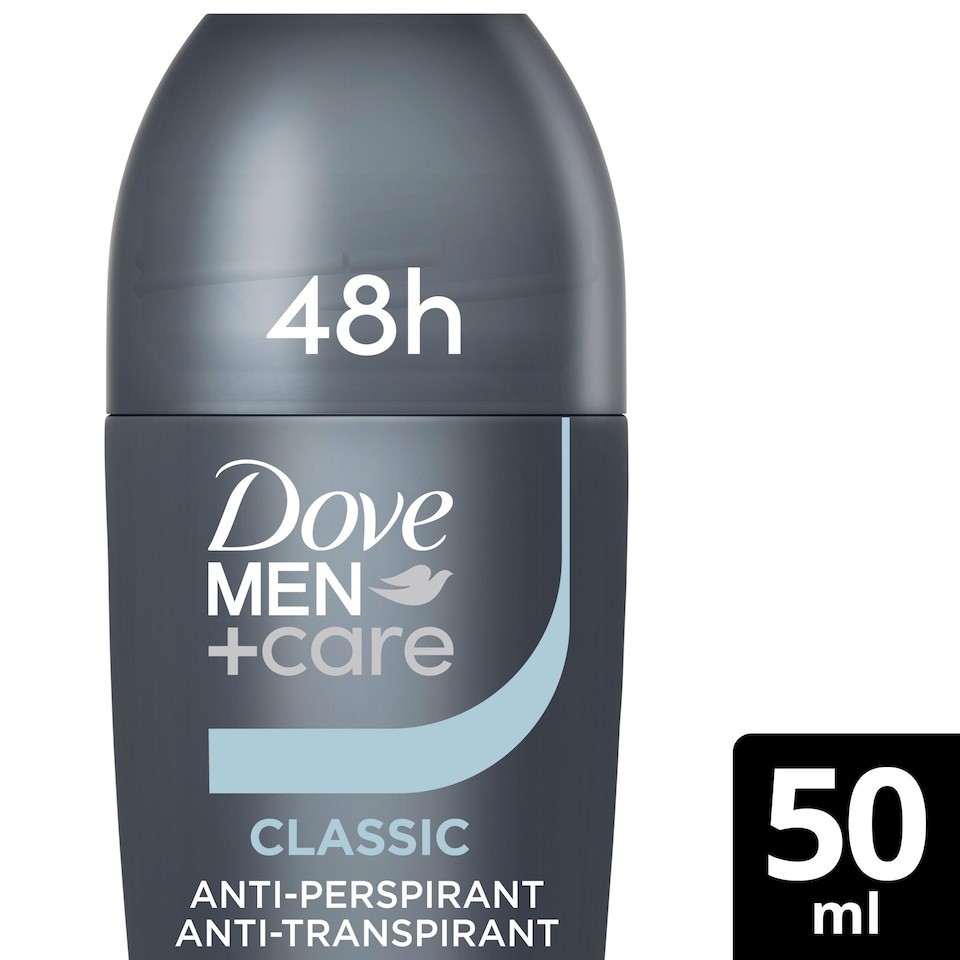 Dove Men+Care 48h Classic Roll On Antiperspirant Deodorant 50ml
