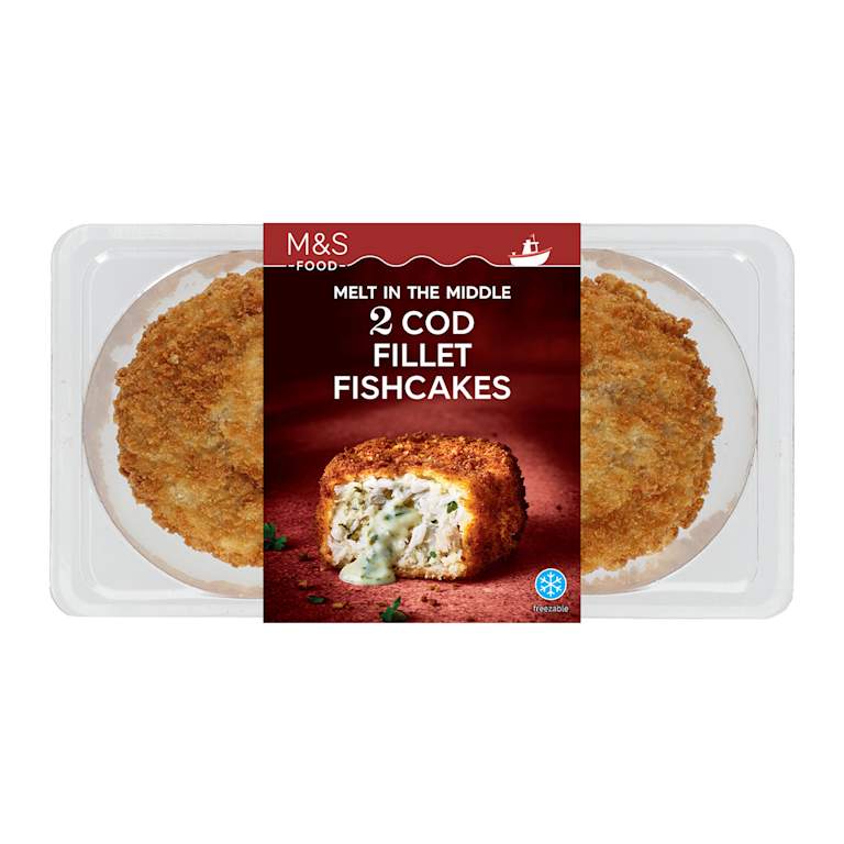 M&S 2 Cod Fillet Fishcakes