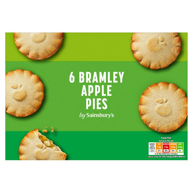 Sainsbury's Bramley Apple Pies x6
