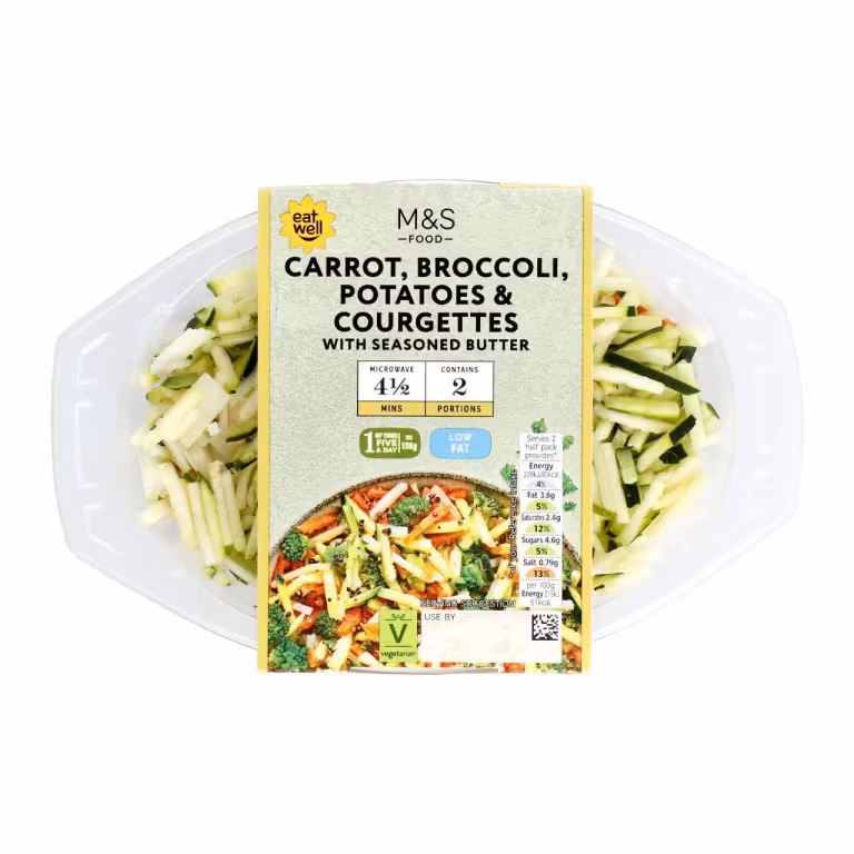 M&S Carrot, Broccoli, Potatoes and Courgettes