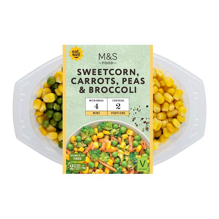 M&S Sweetcorn, Carrots, Peas and Broccoli