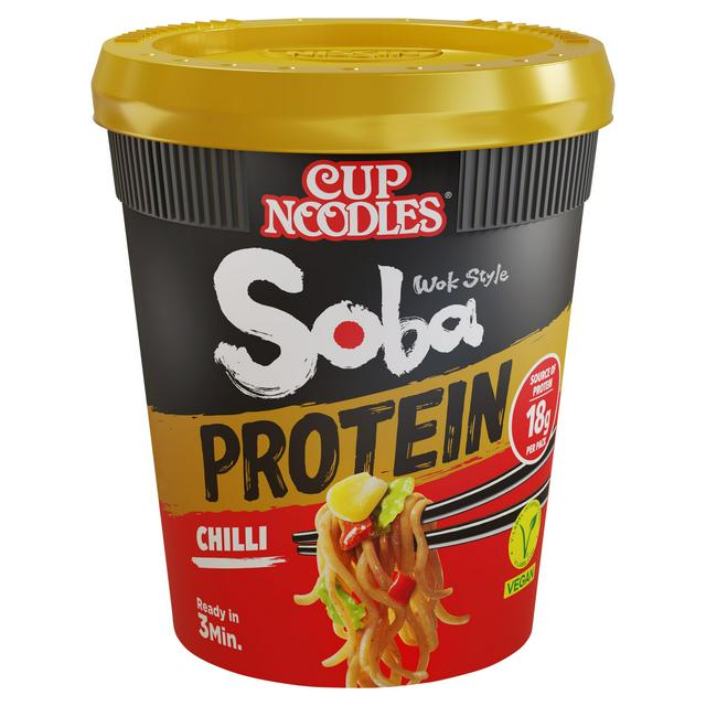 Nissin Soba Protein Chilli Instant Wok Style Noodles Pot 93g