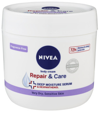 Nivea Repair & Care Fragrance Free Body Cream, 400ml