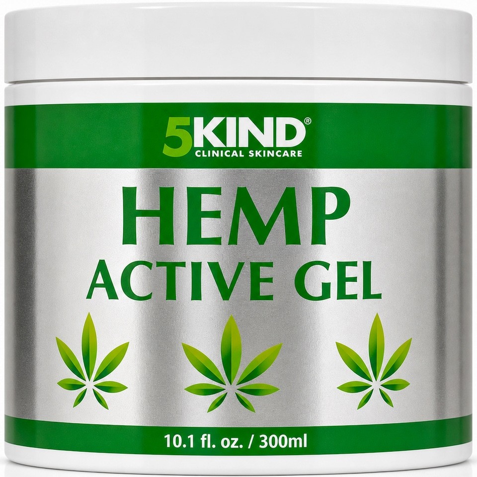 5Kind Hemp Active Gel 300ml - Hemp Gel for Refreshing Massage
