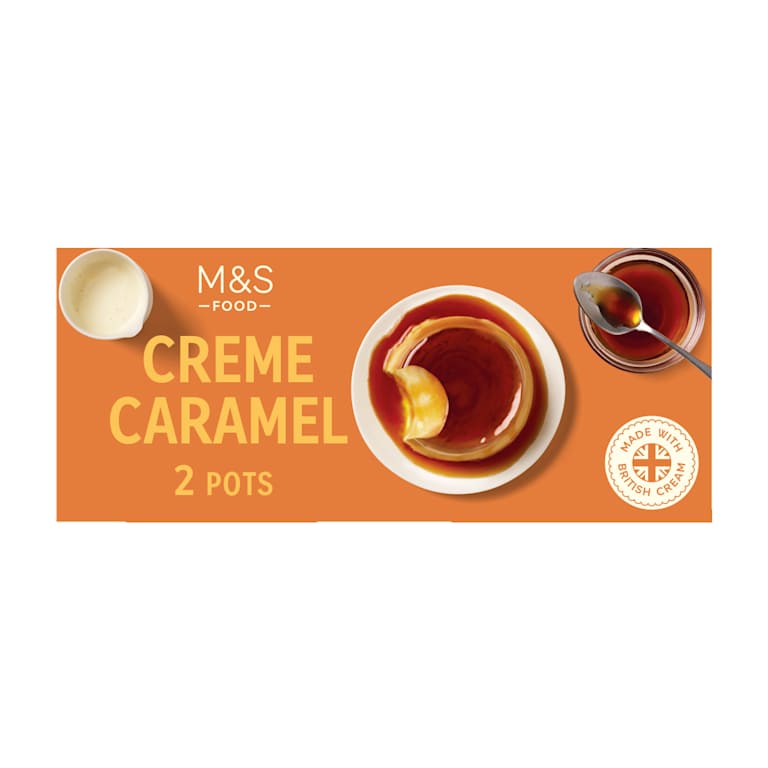 M&S 2 Crème Caramel Desserts