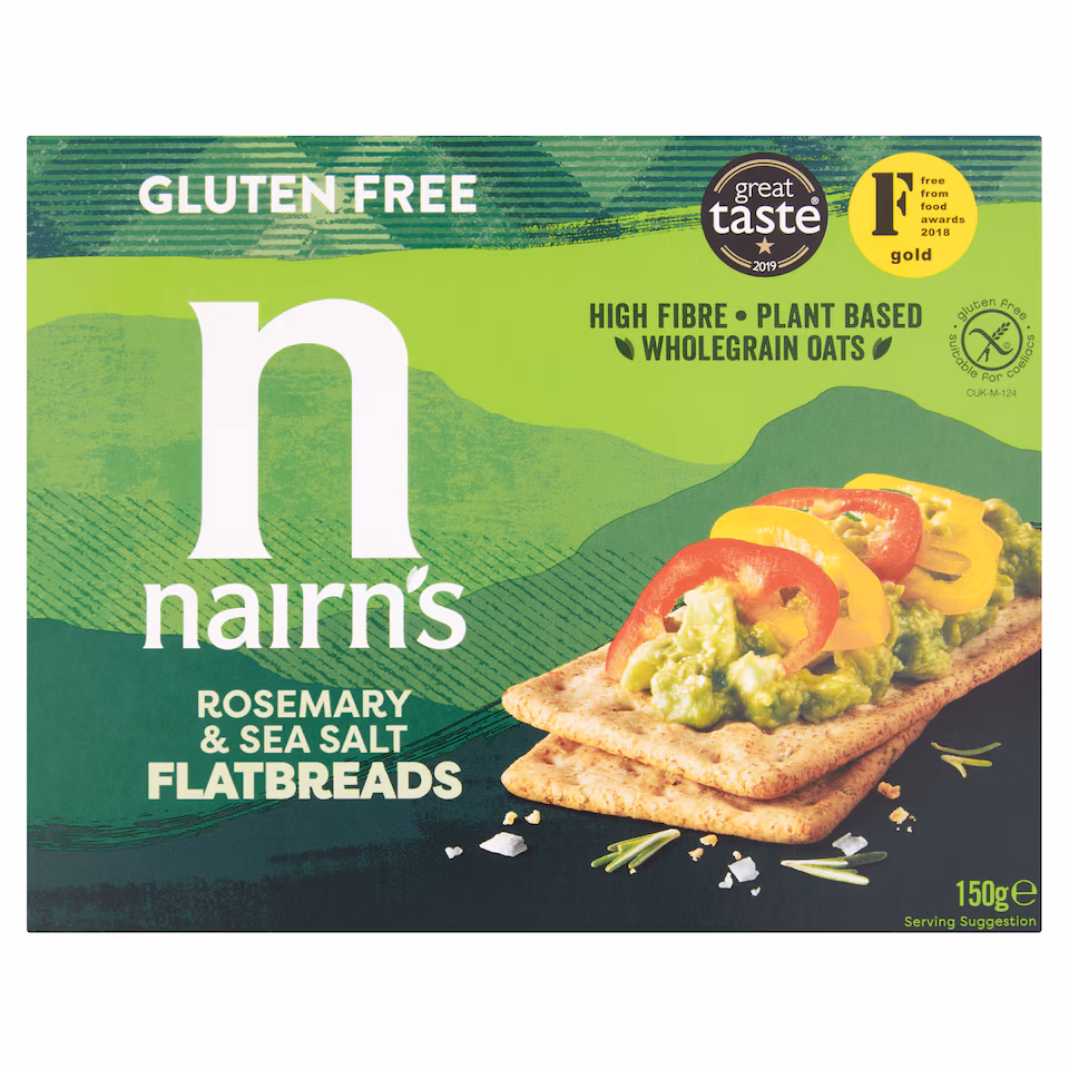Nairn's Gluten Free Rosemary & Sea Salt Flatbreads 150g
