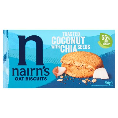 Nairn's Coconut & Chia Oat Biscuits 4x5