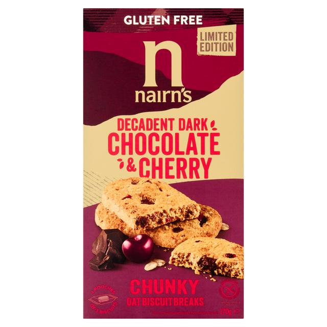 Nairn's 170g Decadent Dark Chocolate & Cherry Chunky Oat Biscuit Breaks