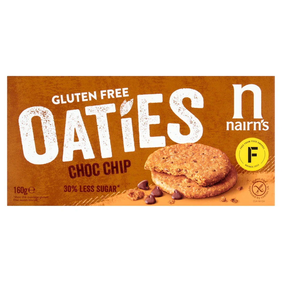 Nairn's Gluten Free Oaties Chocolate Chip Biscuits 160G