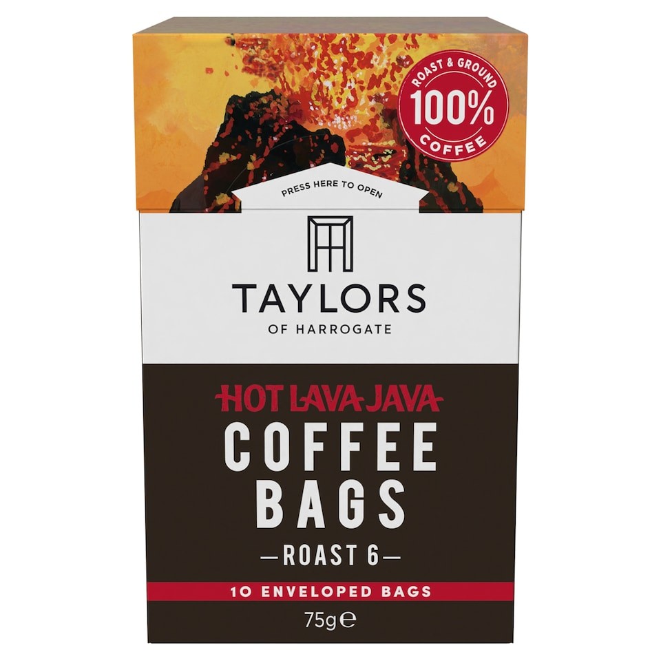Taylors 10 Hot Lava Java Coffee Bags 75G