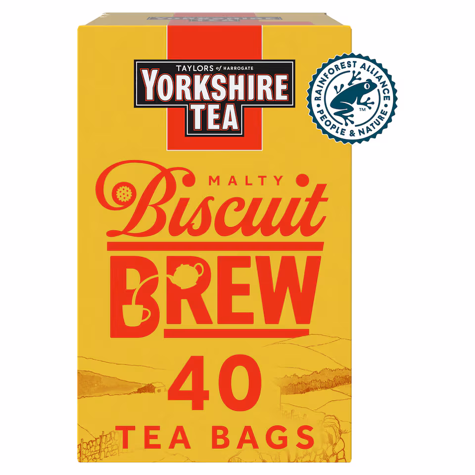 Yorkshire Tea Malty Biscuit Brew 40 Tea Bags 112G
