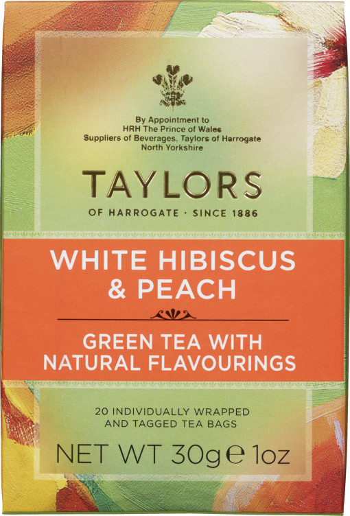 Hibiscus&Peach Te 20pos Taylors Of Harrogate