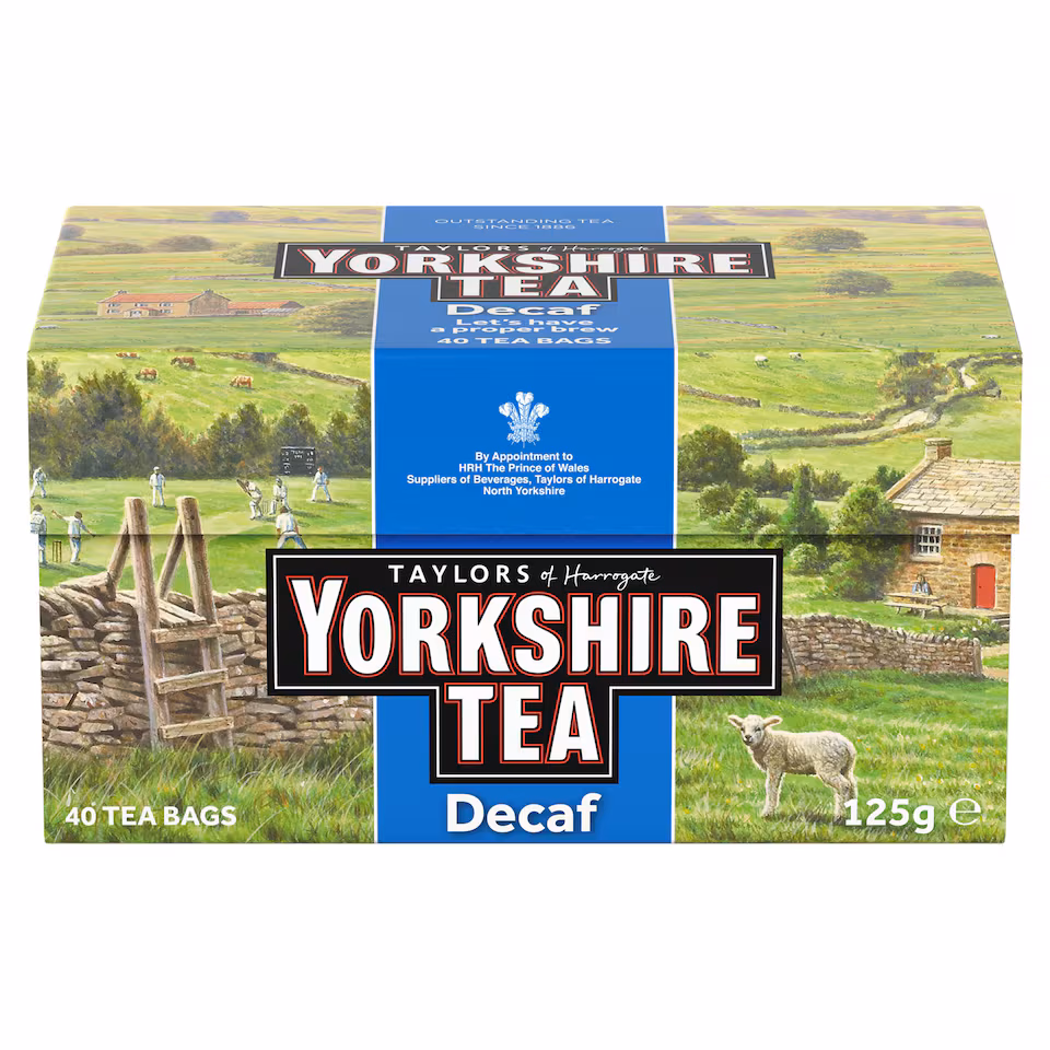 Yorkshire Tea Decaf 40 Tea Bags 125g