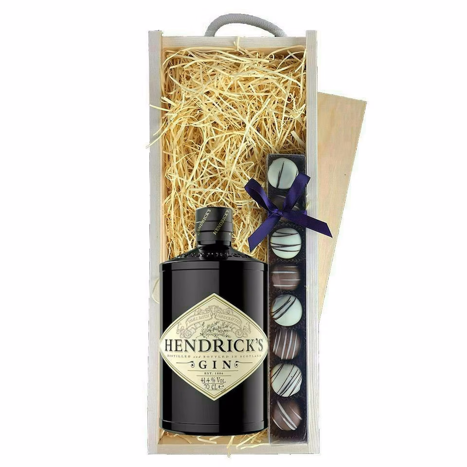 Hendrick's Gin & Truffles, Wooden Box 70cl 41.4% abv