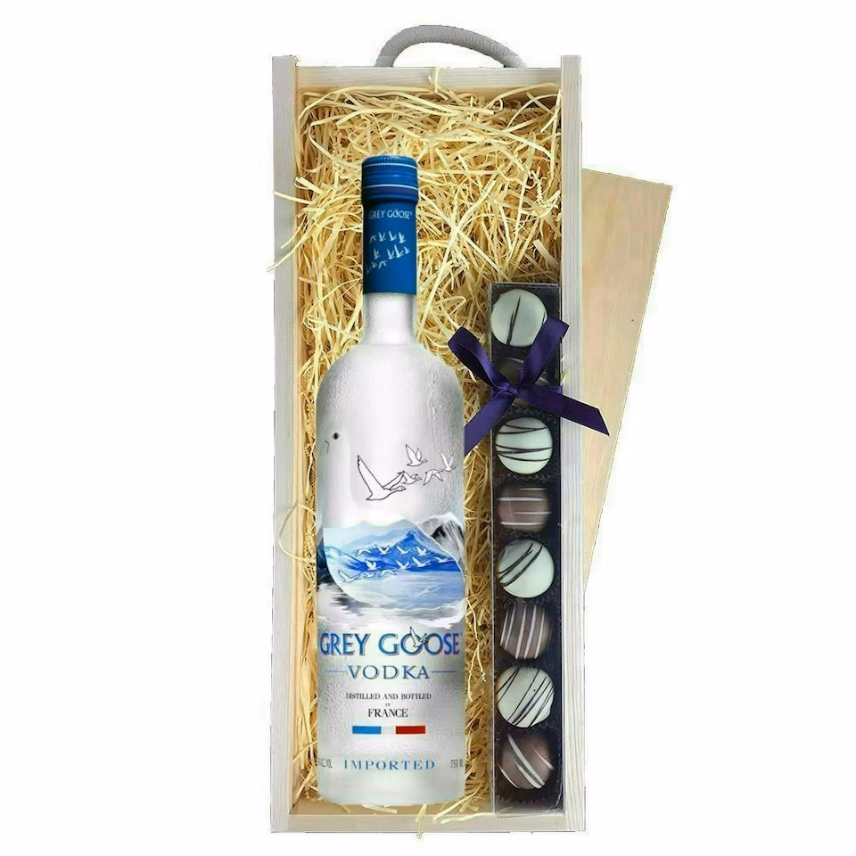 Grey Goose Vodka & Truffles, Wooden Box 70cl 40% abv