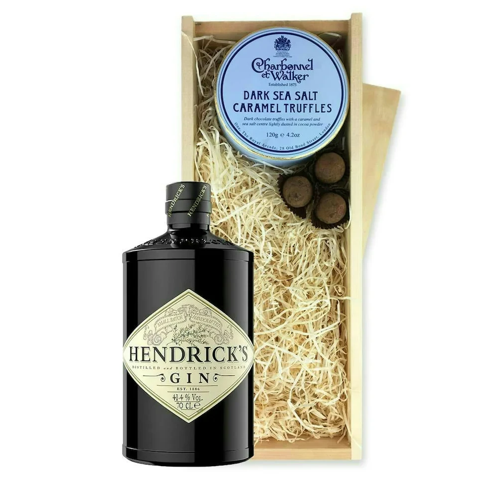 Hendrick's Gin And Dark Sea Salt Charbonnel Chocolates Box 70cl 41.4% abv