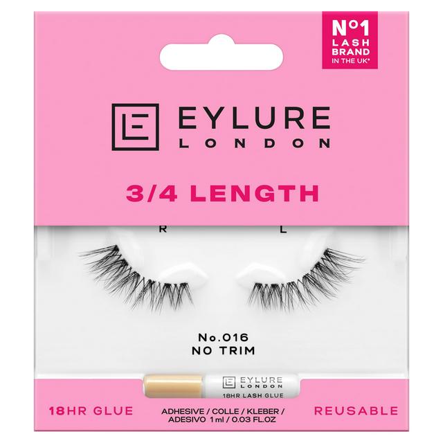 Eylure London Eye Lashes 3/4 Length No. 016 No Trim