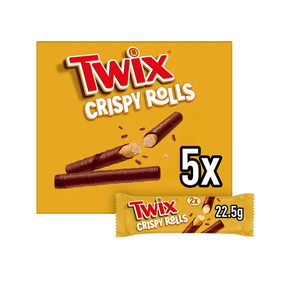 Twix Milk Chocolate Crispy Rolls 5 pack 112.5g