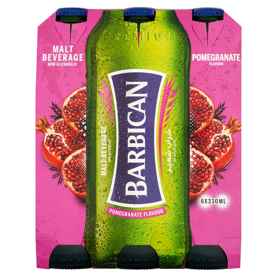 Barbican Malt Beverage Non Alcoholic Pomegranate Flavour 6 x 330ml