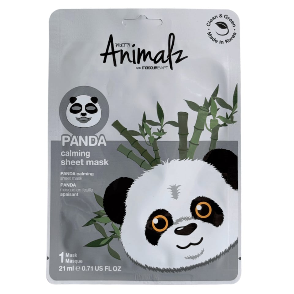 Pretty Animalz Calming Face Sheet Mask - Panda