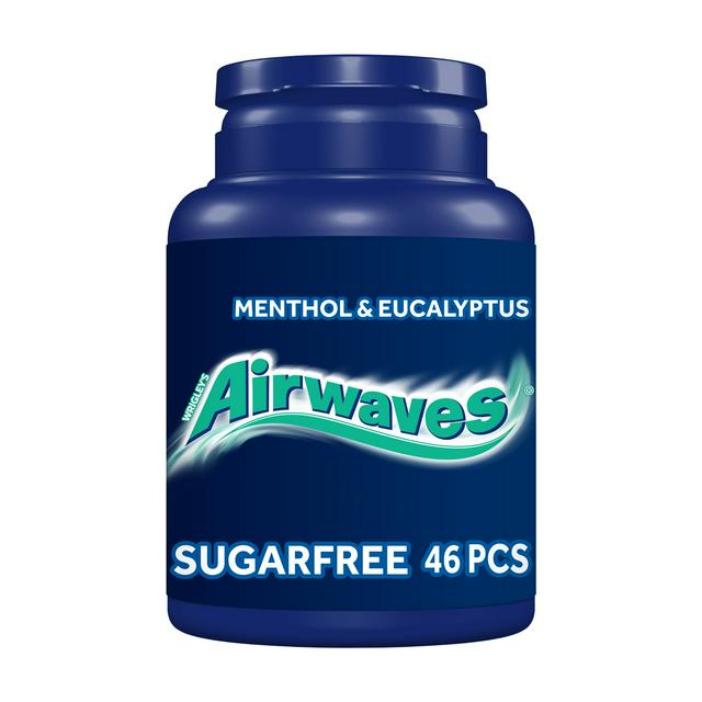 Airwaves Menthol & Eucalyptus Sugarfree Chewing Gum Pieces Bottle x46 64g