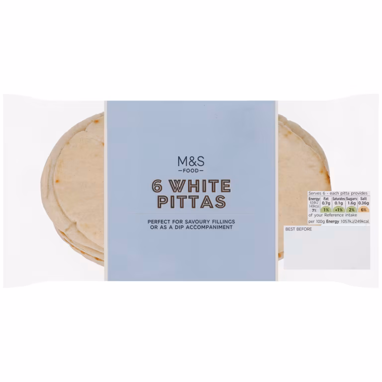 M&S 6 White Pittas