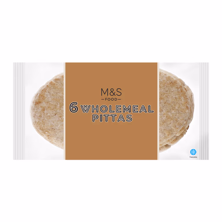 M&S 6 Wholemeal Pittas