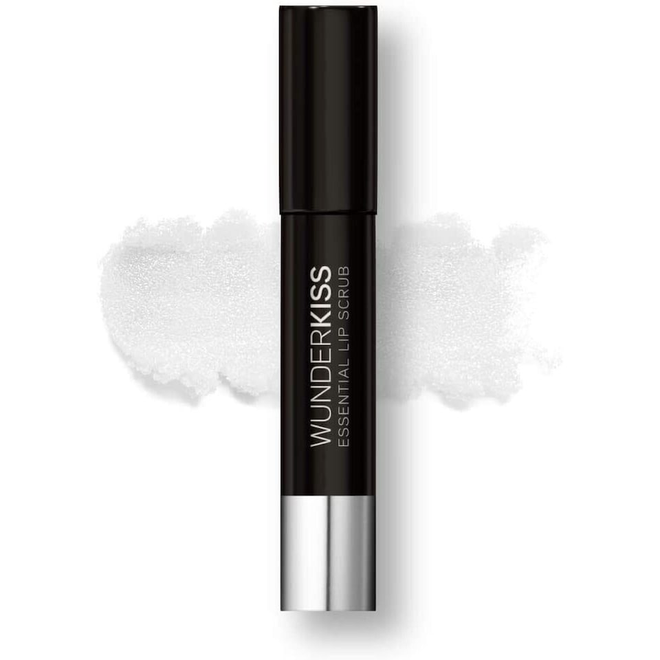 Wunder Kiss Lip Scrub | Exfoliating Lip Treatment with Shea Butter & Sugar | Hydrating Lip Polish for Dry Chapped Lips | Fragrance Free Lip Care Prep for Lipstick Application