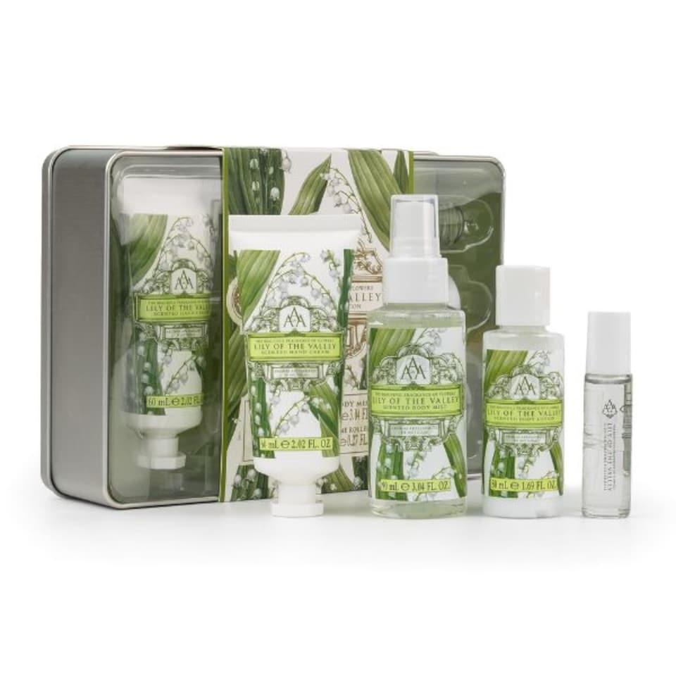 AAA Lily of the Valley Scented Body Care Tin Set for Women