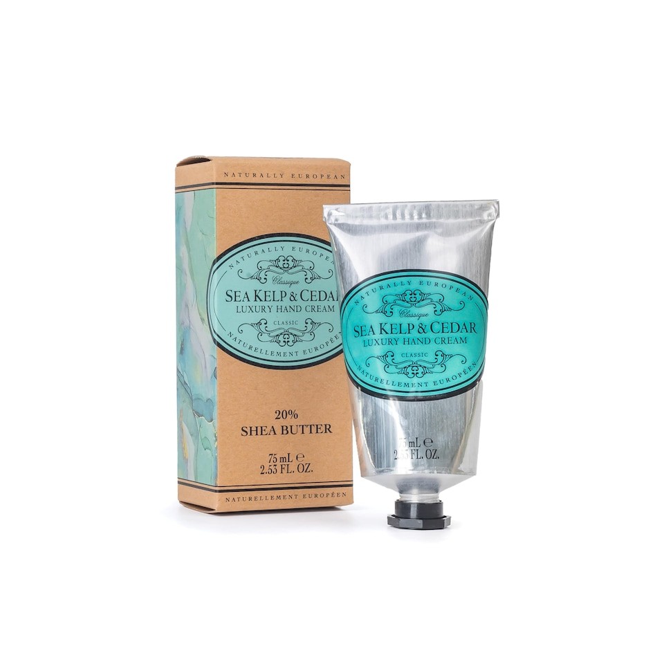 Naturally European Sea Kelp and Cedar Hand Cream For Men and Women, Moisturising and Hydrating Hand Cream, 75ml