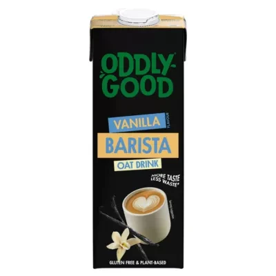Oddlygood Vanilla Flavour Plant Based Gluten Free Barista Oat Drink 1L