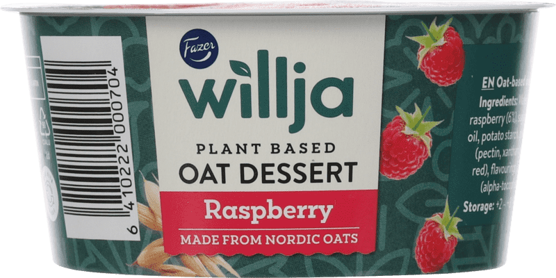 Fazer Willja Havresnacks Bringebær 150g