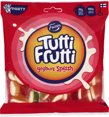 Fazer Tutti Frutti Yoghurt Splash 350g