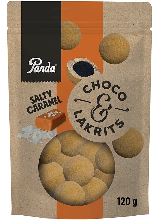 Panda Lakriskuler Choco&Salty Caramel 120g