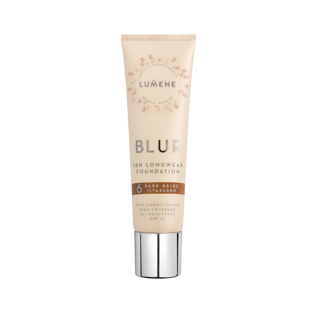 Lumene Blur 16H Longwear SPF15 Foundation 6 Dark Beige