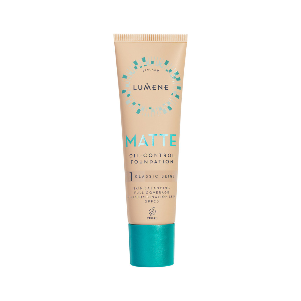 Lumene Matte Oil-Control Foundation SPF20 1 Classic Beige